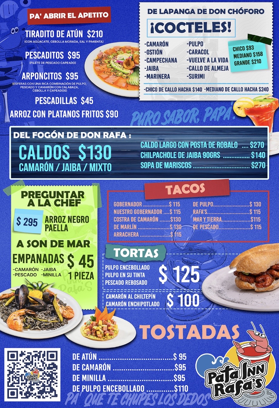 Menú Rafas Pata Inn página 2